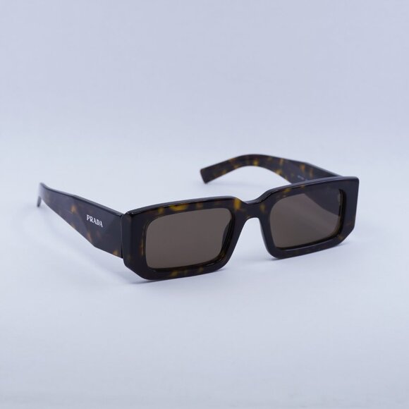 Prada PR06YS 2AU8C1 Sunglasses Havana Rectangle Frame, Dark Brown Lenses main image 9